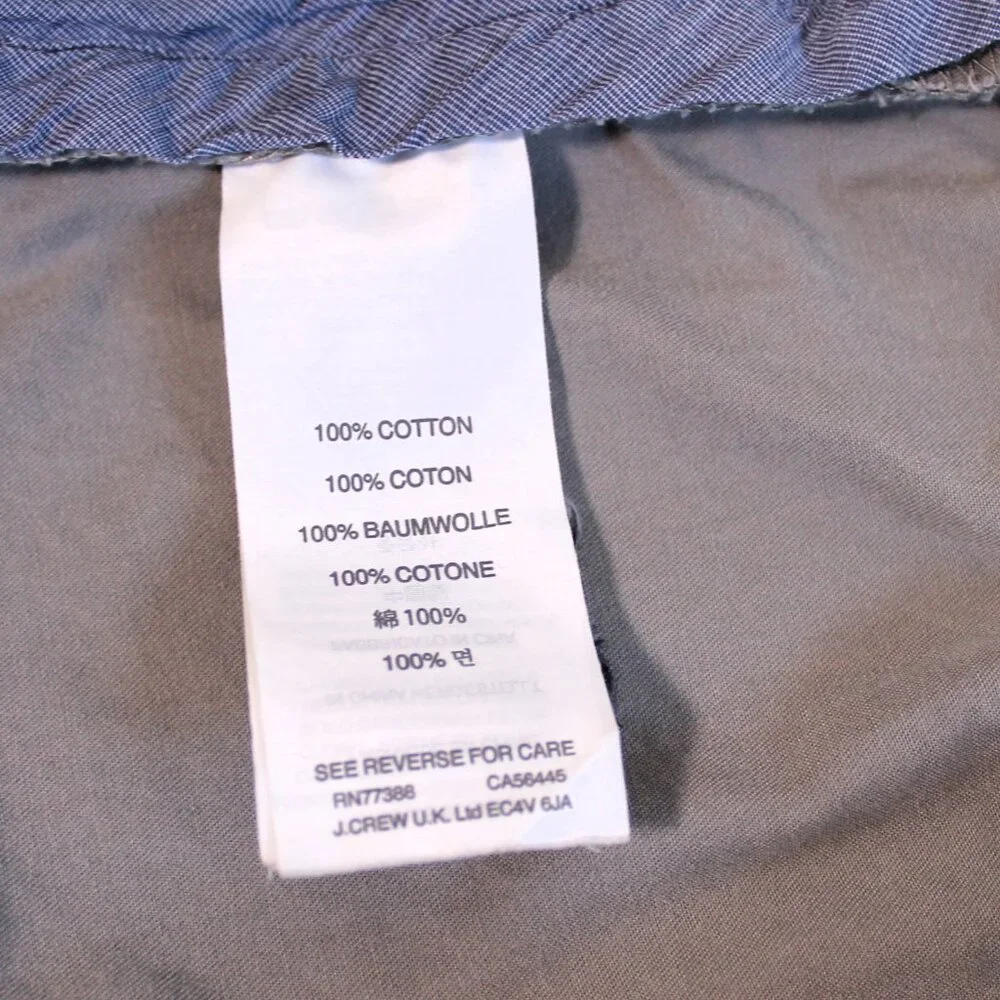2/$10 J. Crew Club Men's Gray Flat Front Chino Shorts 33/10.5 AS IS